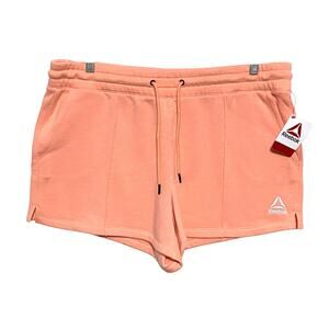 Reebok Peach Running Sweat Shorts Womens XL Athletic Athleisure Sporty Comfy NWT